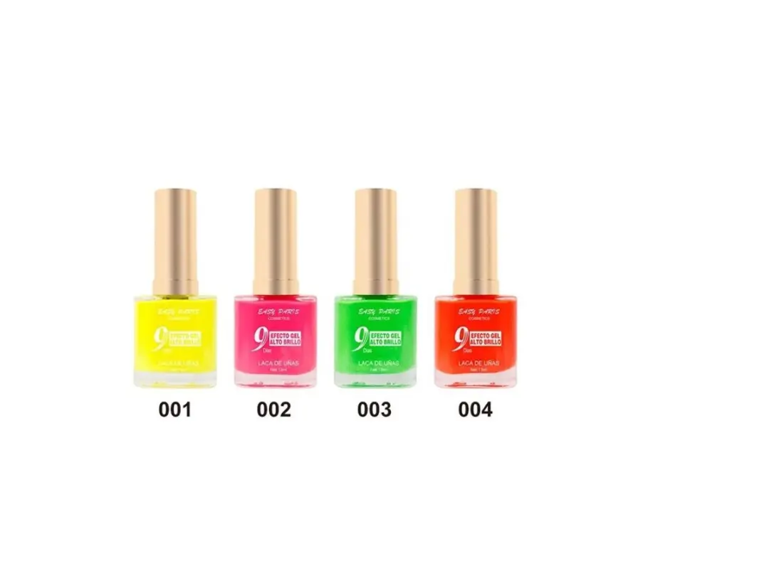 Easy Paris Set Nagellak 4x13ml - Geel/Roze/Groen/Oranje