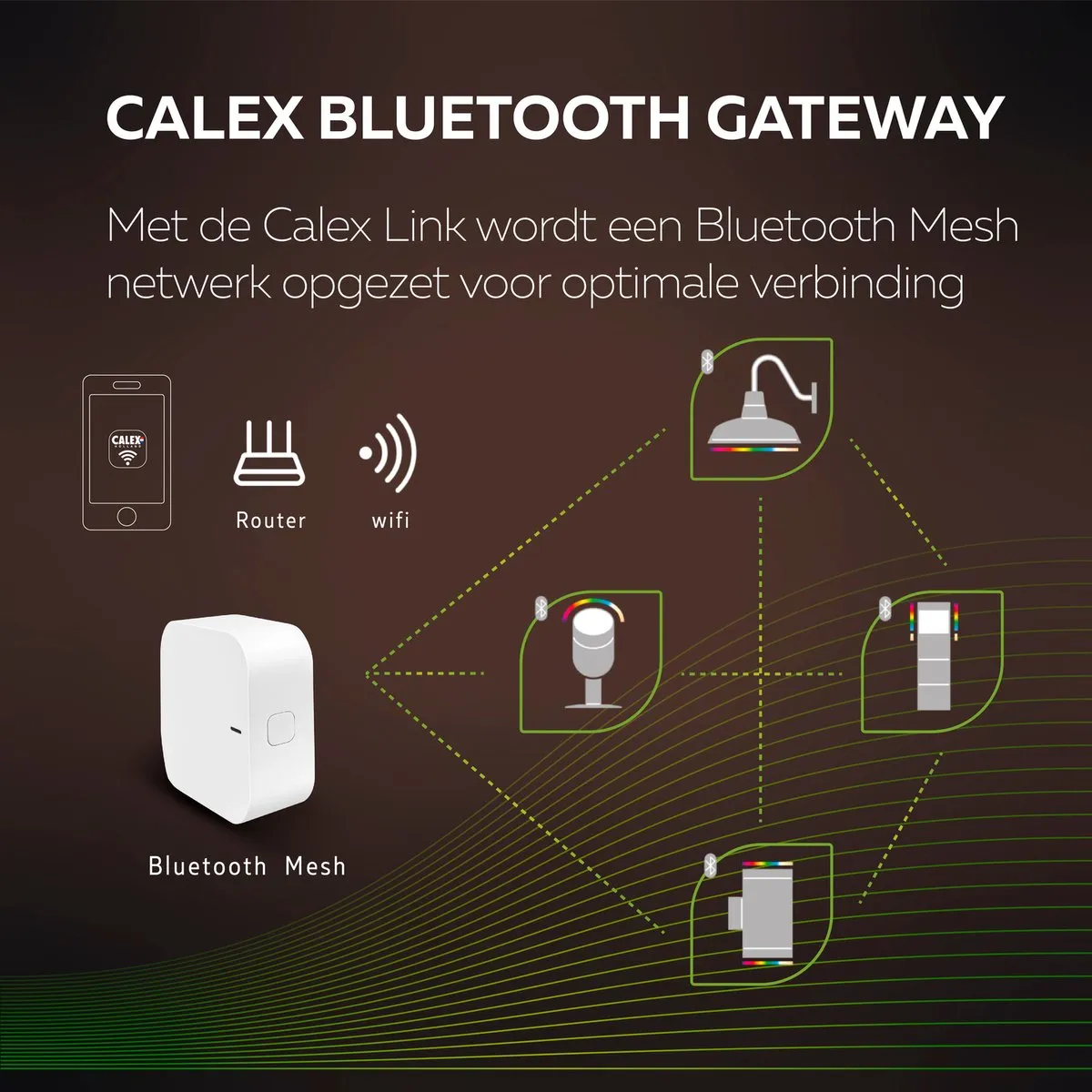 Calex Smart Outdoor LED Wandlamp RGBW 4W - Zwart