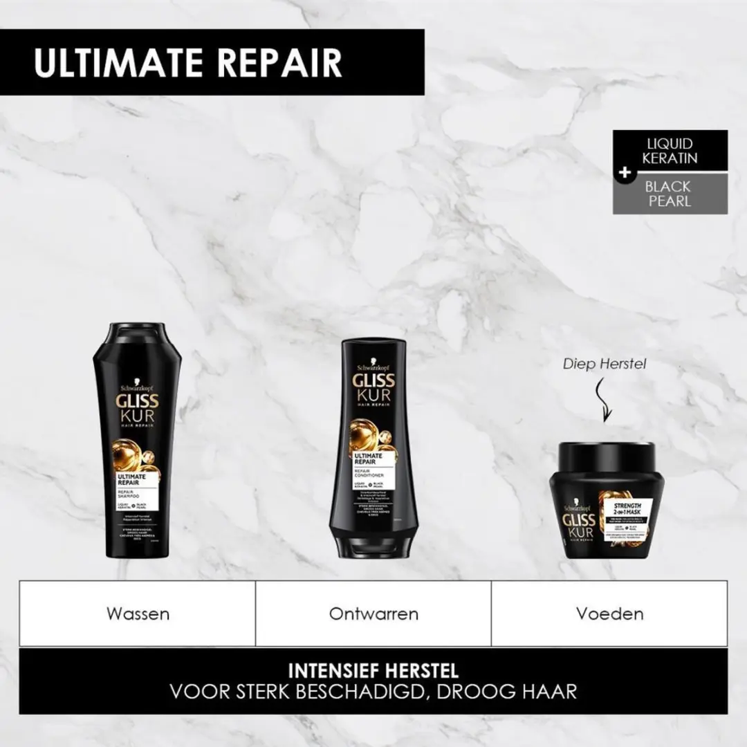 Gliss Kur Conditioner Ultimate Repair 200ml - 18 Stuks