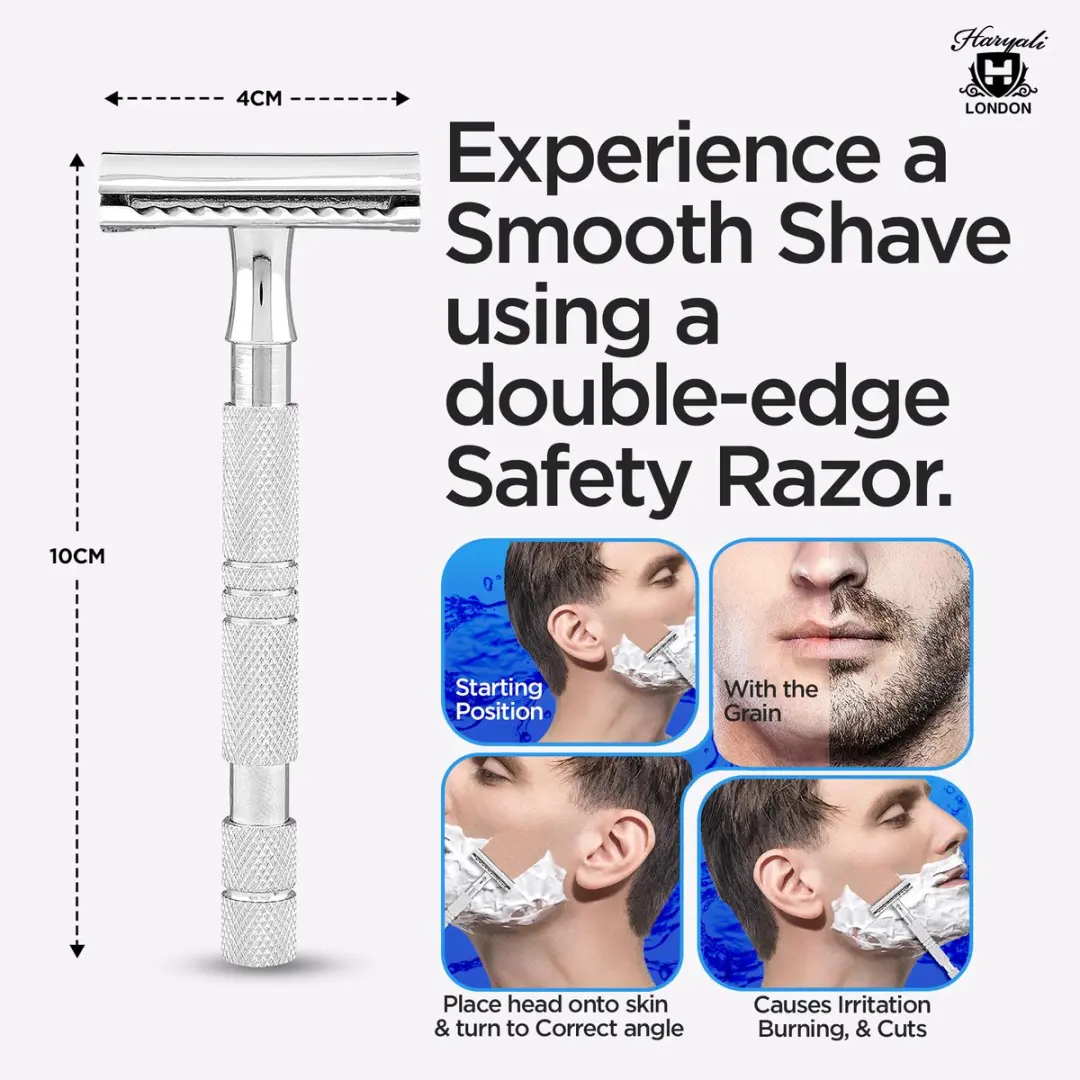 Haryali London Double Edge Safety Razor - Roestvrijstaal - 1 Stuk