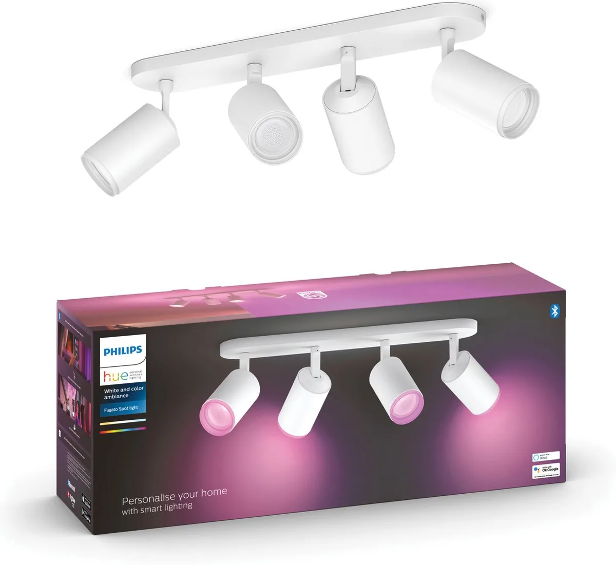 Philips Hue Fugato Opbouwspot 4-spots