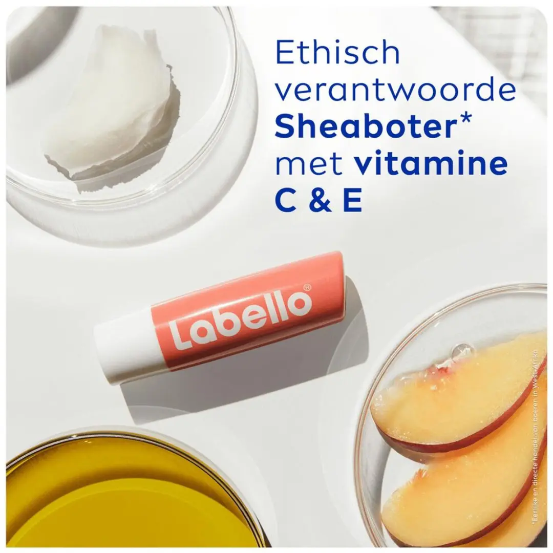 Labello Peach Shine Stick - 6x4.8ml - Vegan