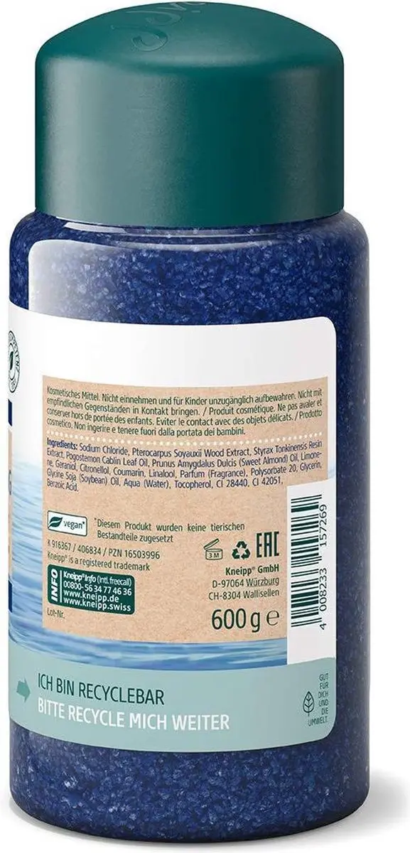 Kneipp Badkristallen Tiefen Entspannung Patchouli 600g