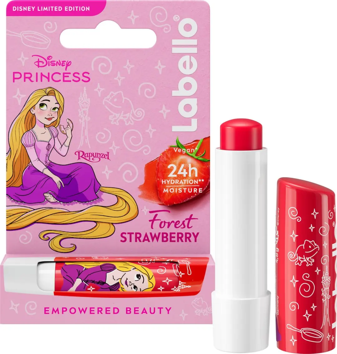 Labello Forest Strawberry Rapunzel Lipbalsem - 12 Stuks - Rood