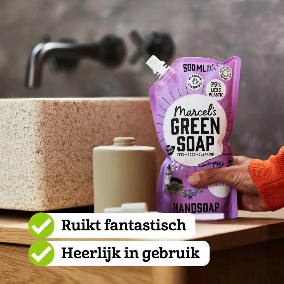 Marcel's Green Soap Handzeep Navulling Lavendel & Rozemarijn - 6x500ml - afbeelding 6 van 6