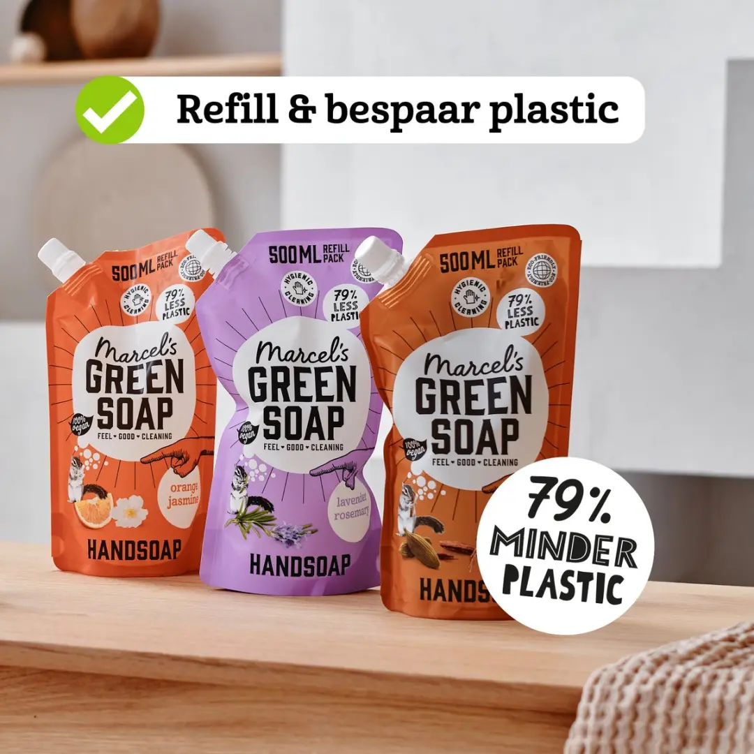 Marcel's Green Soap Handzeep Navulling Lavendel & Rozemarijn - 6x500ml