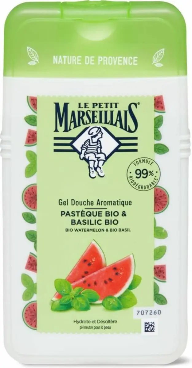 Le Petit Marseillais Douchegel BIO Watermeloen & BIO Basilicum 250ml