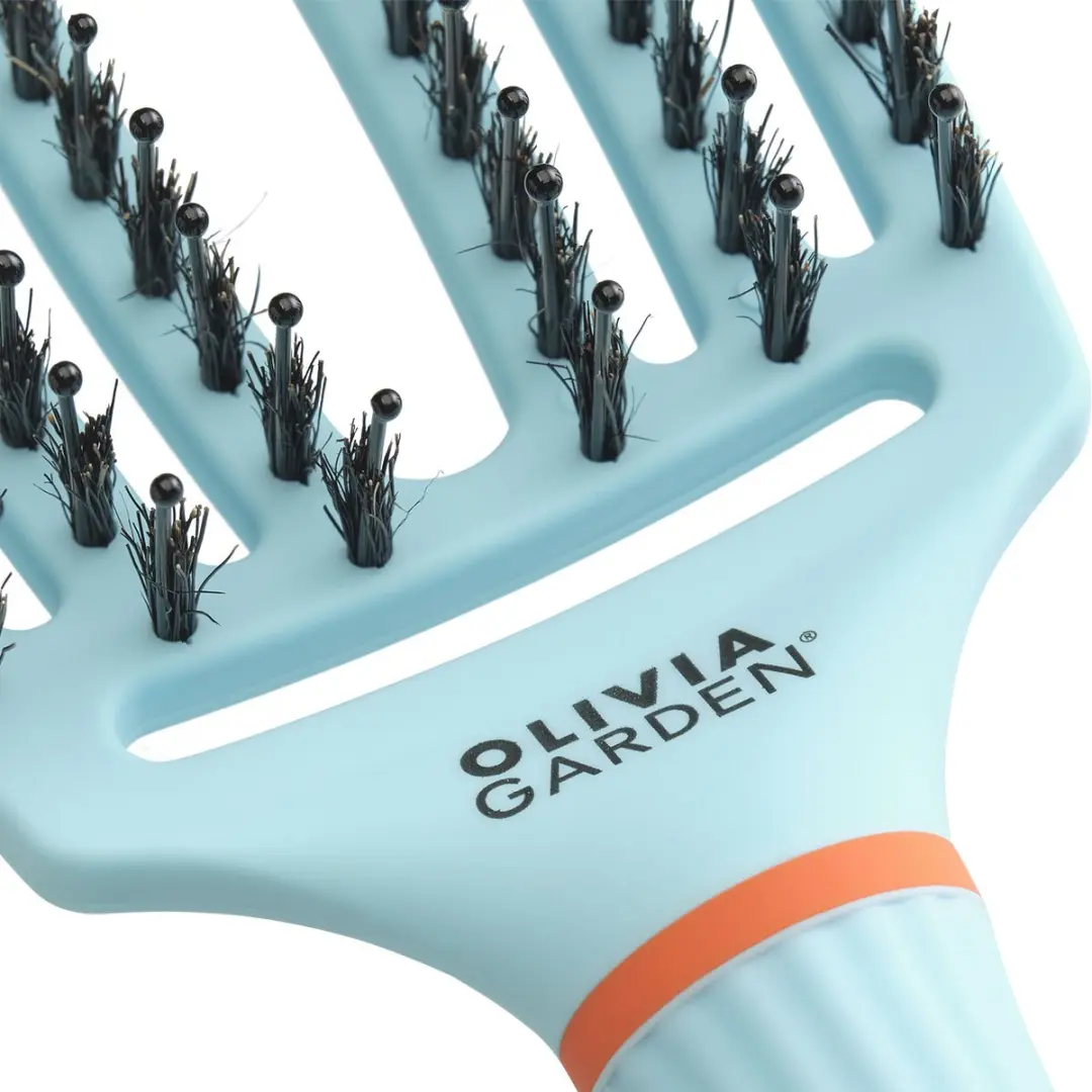Olivia Garden FingerBrush Boar & Nylon - Bubble Blue