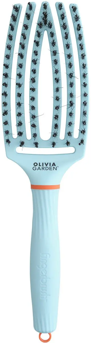 Olivia Garden FingerBrush Boar & Nylon - Bubble Blue