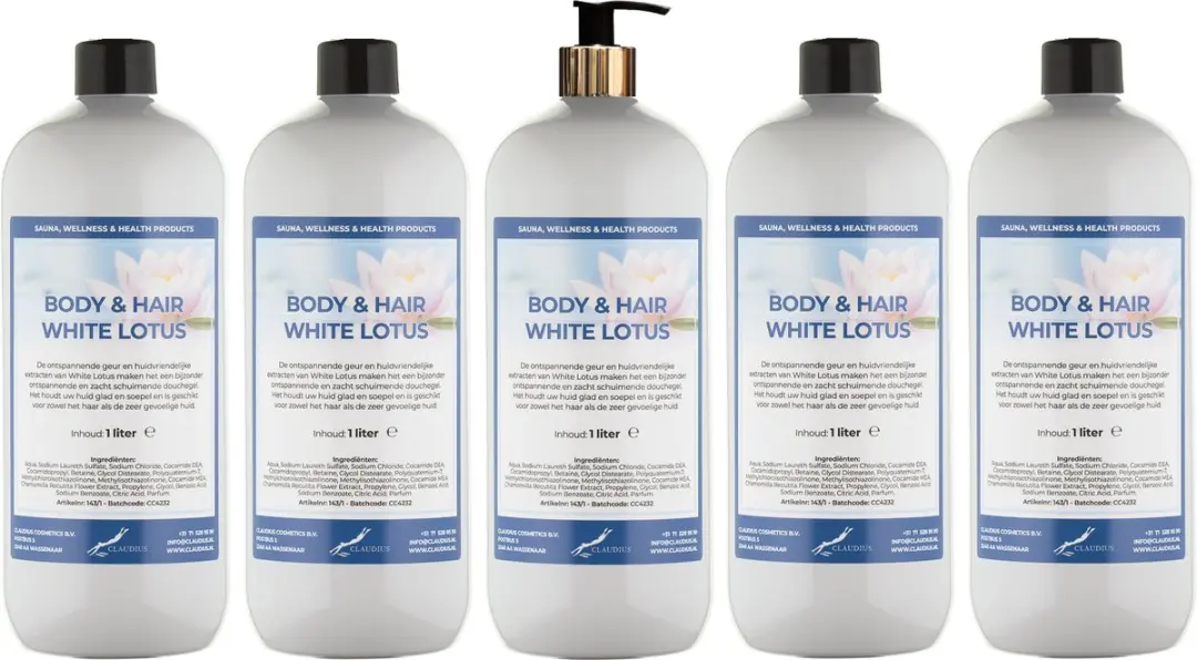 Splashbox Cosmetics Body & Hair White Lotus 1L - 10 Stuks