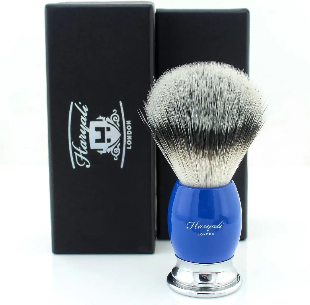Haryali London Shaving Brush - Matblauw - afbeelding 6 van 6