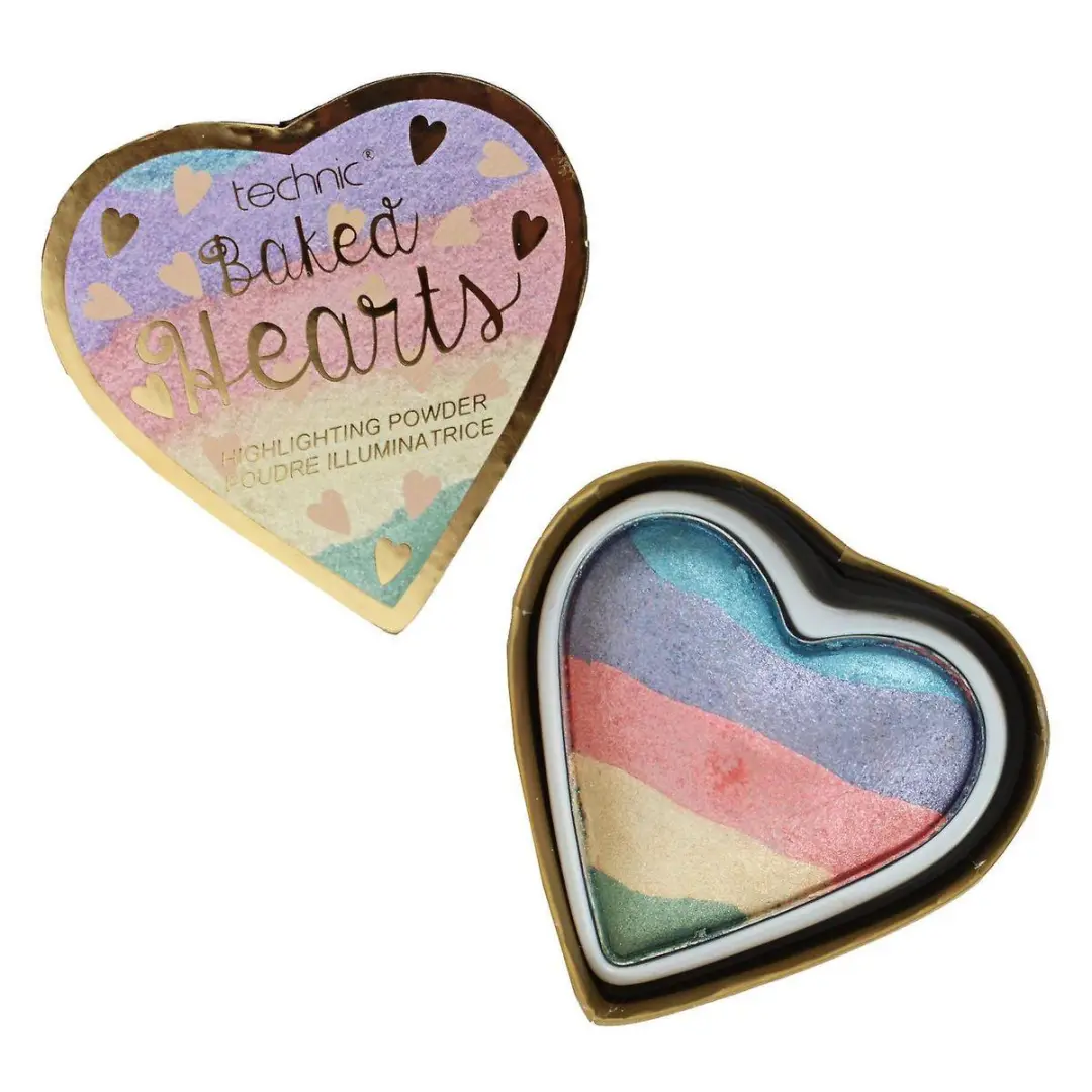 Technic Baked Hearts Highlighter - 10g - Multicolor