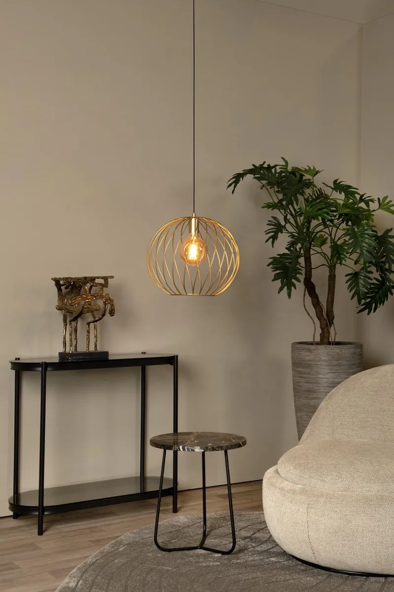 Lucide Danza Hanglamp Ø40cm - Mat Goud/Messing