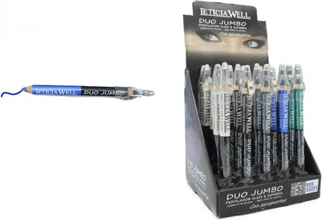 LETICIA WELL Duo Jumbo Oogschaduw & Potlood 04 - Blauw/Zwart