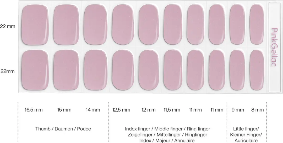 Pink Gellac UV Nagelstickers Pearly Pink 0021 - 20 Stuks