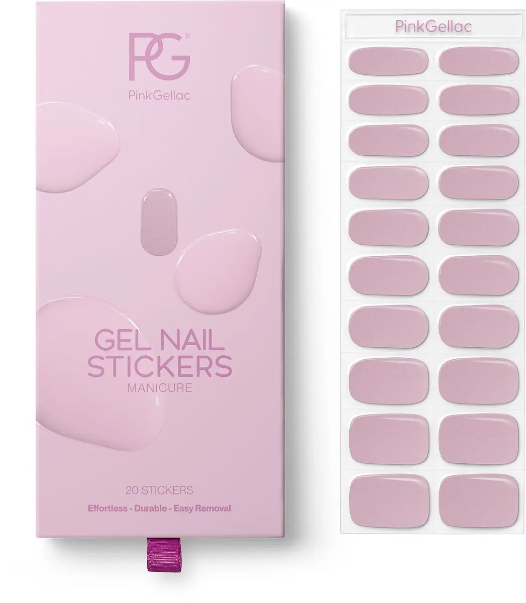 Pink Gellac UV Nagelstickers Pearly Pink 0021 - 20 Stuks
