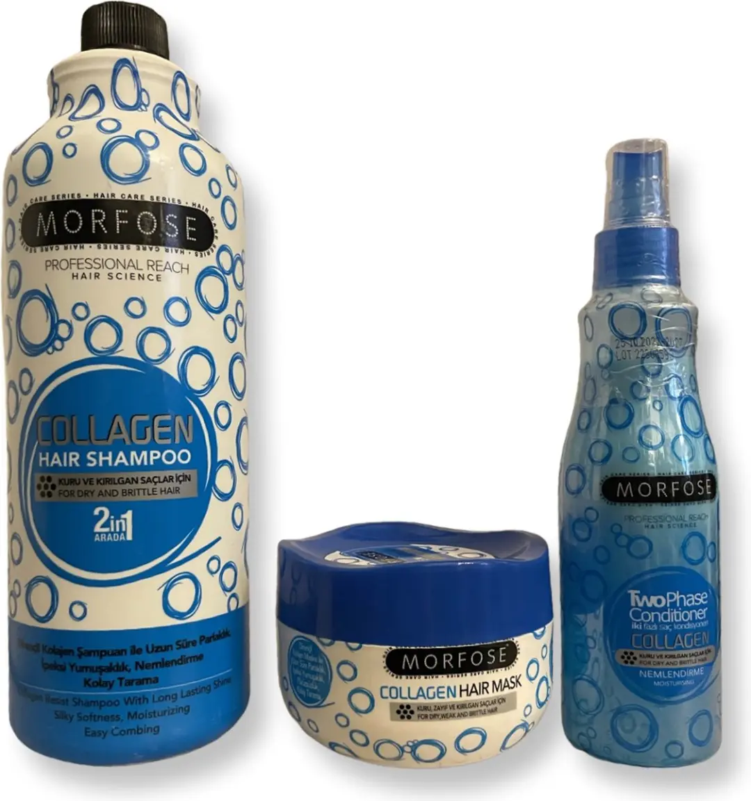 Morfose Collagen Hair Shampoo 2-in-1 & Masker & Conditioner