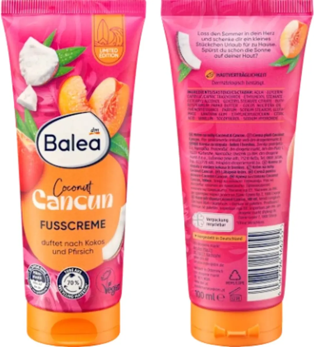 Balea Voetcrème Kokosnoot Cancun 100ml