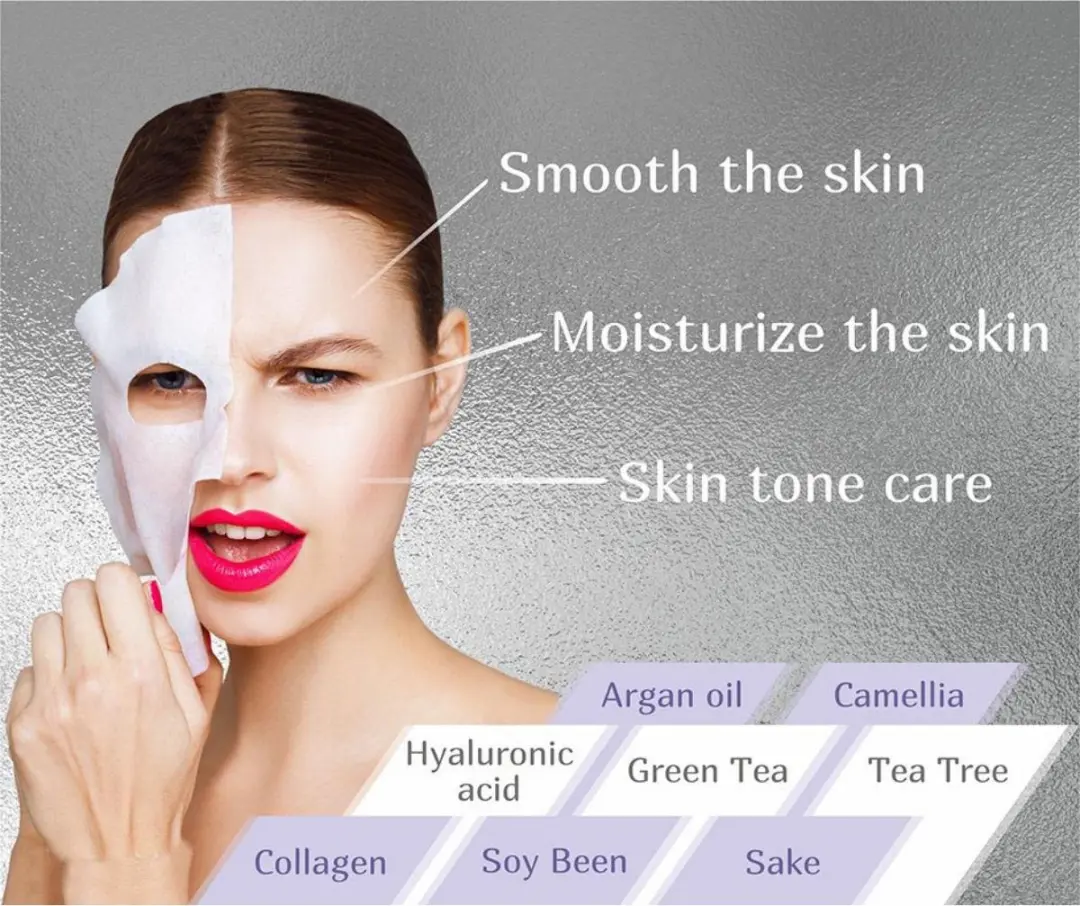 Mitomo Camellia Flower Gezichtsmasker - 6 Stuks
