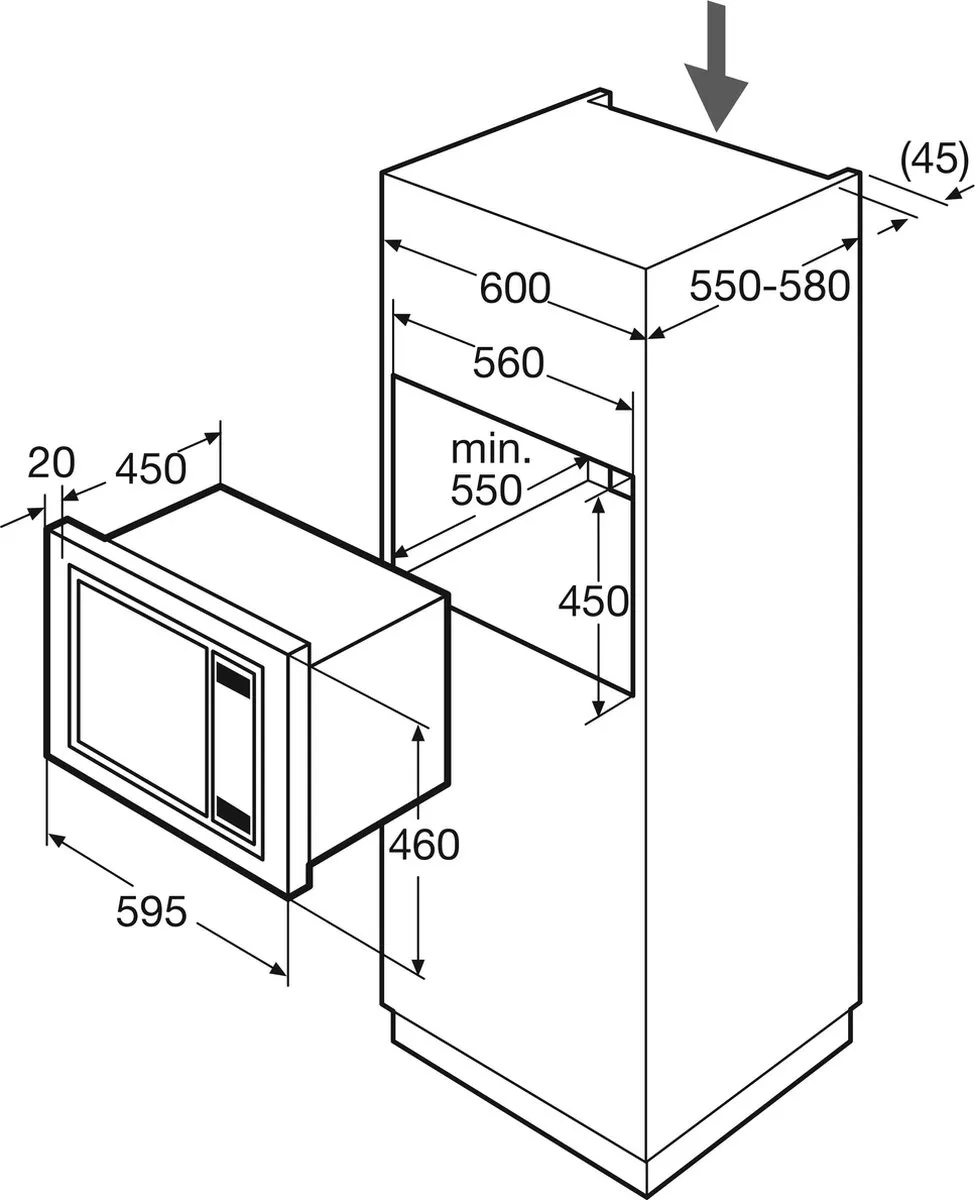 Etna CM225ZT Combi Magnetron 25L - 900W - Matzwart