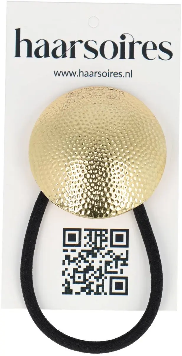 Haarsoires Cuff Haarelastiek 4cm - Zwart Goud