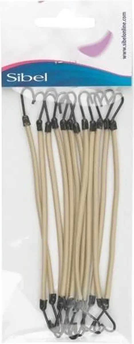 Sibel Elastiek+Haak Beige - 12 Stuks