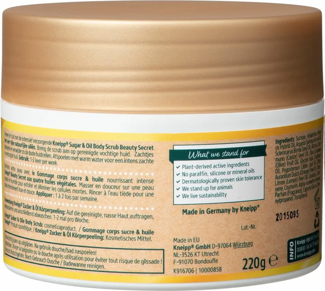 Kneipp Sugar & Oil Body Scrub - 4x220g