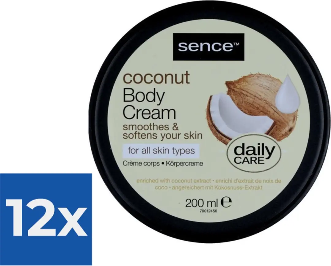 Sence Coconut Body Cream 200ml - 12 Stuks