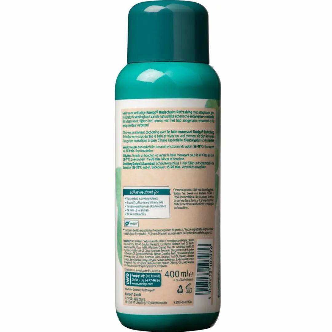 Kneipp Badschuim Refreshing Mint Eucalyptus