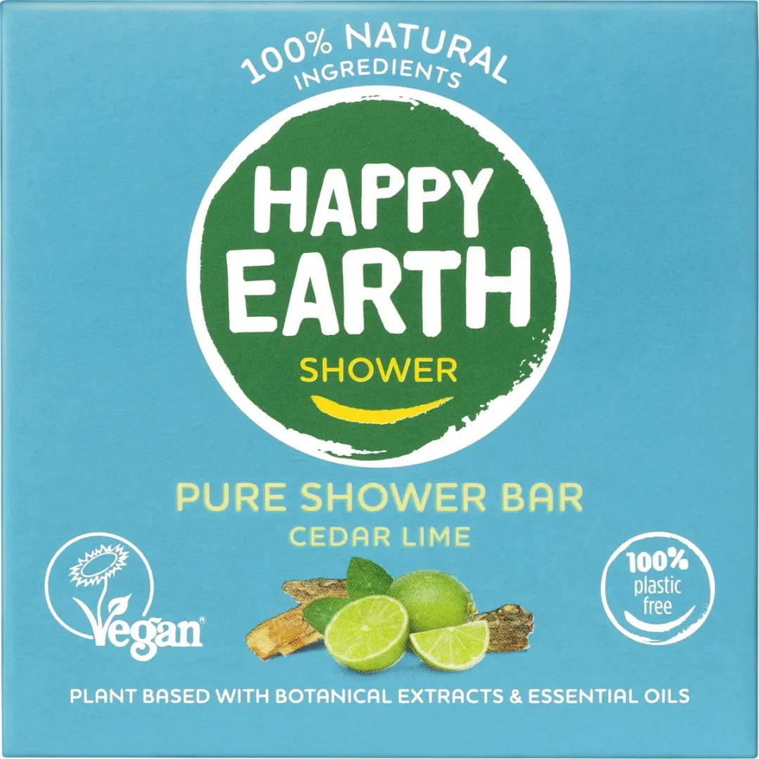 Happy Earth Shower Bar Cedar Lime 90g