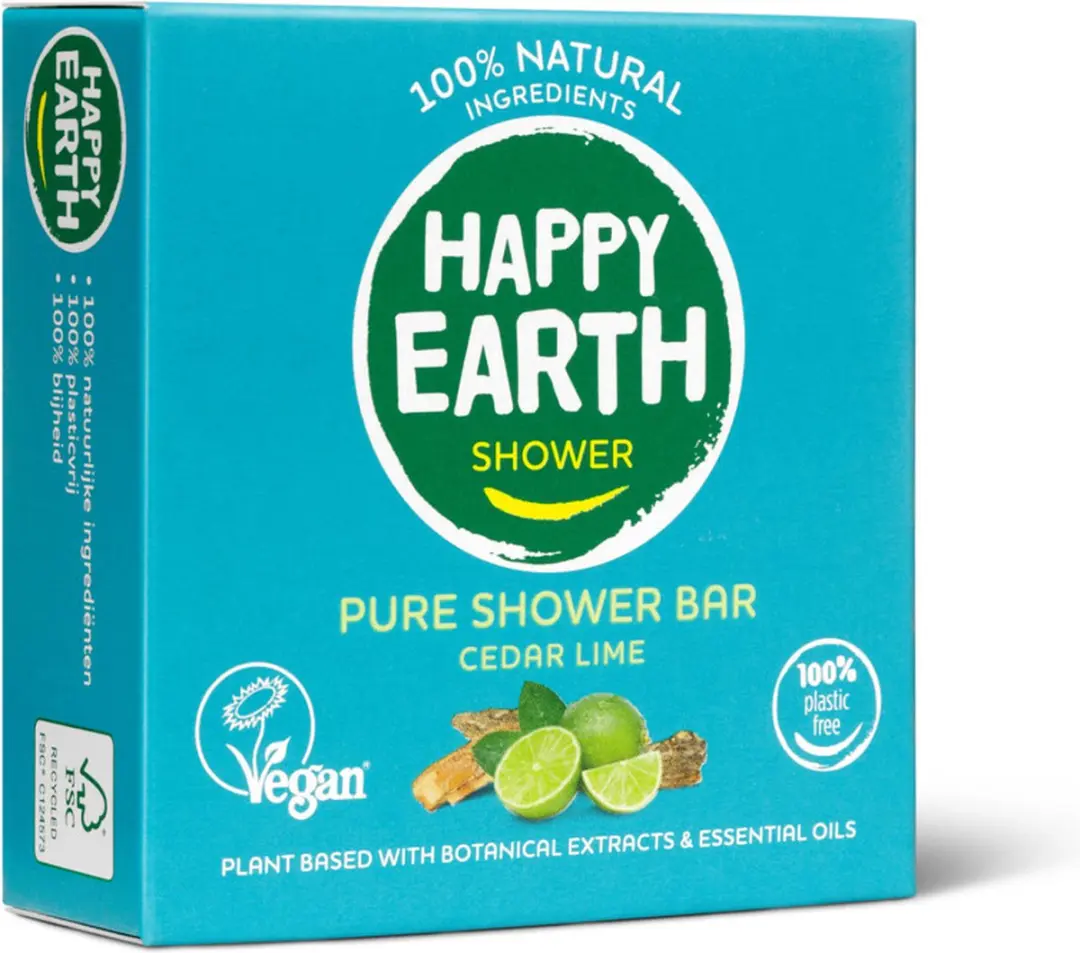 Happy Earth Shower Bar Cedar Lime 90g