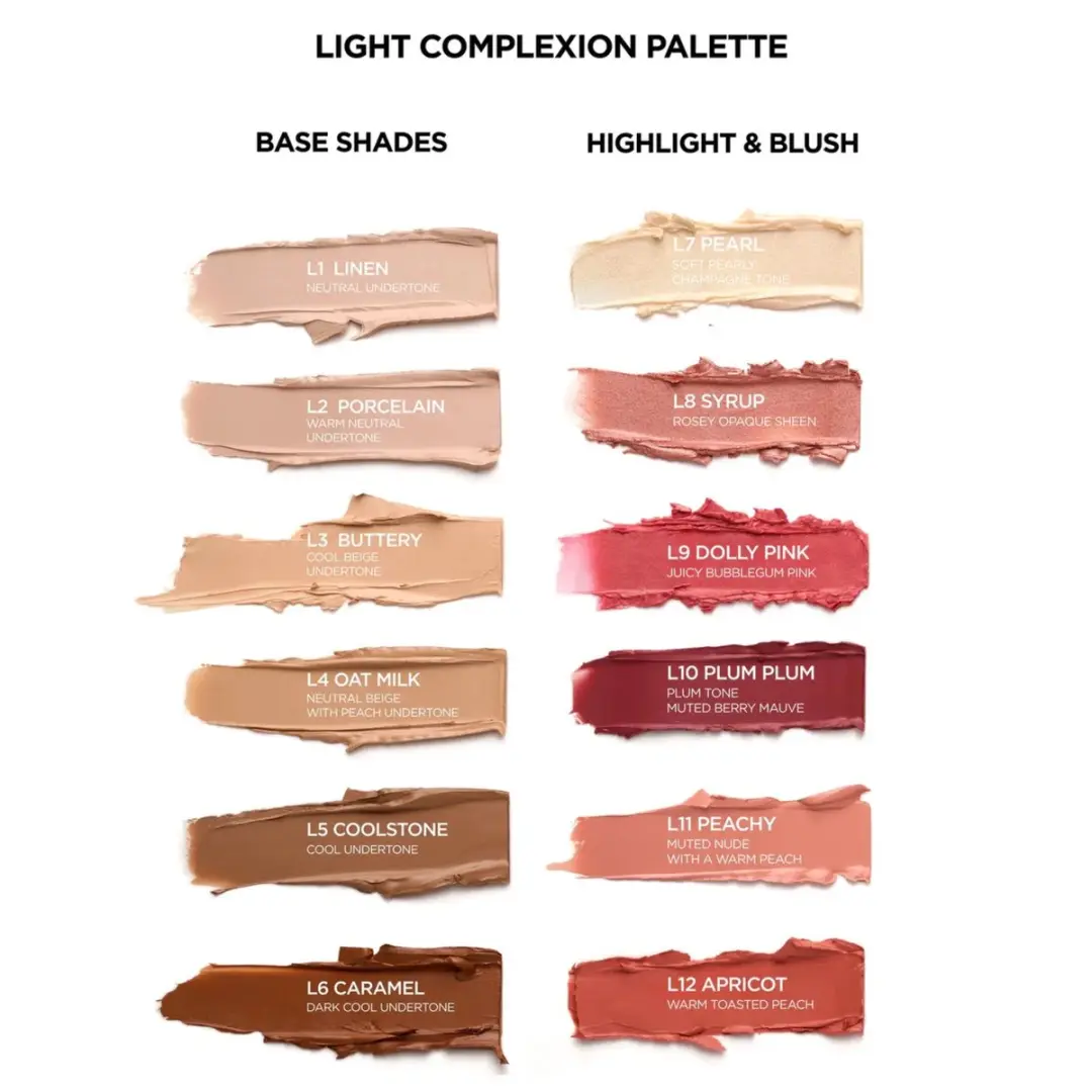 Sosu Canvas Complexion Palette Light - 26.4g - Vegan