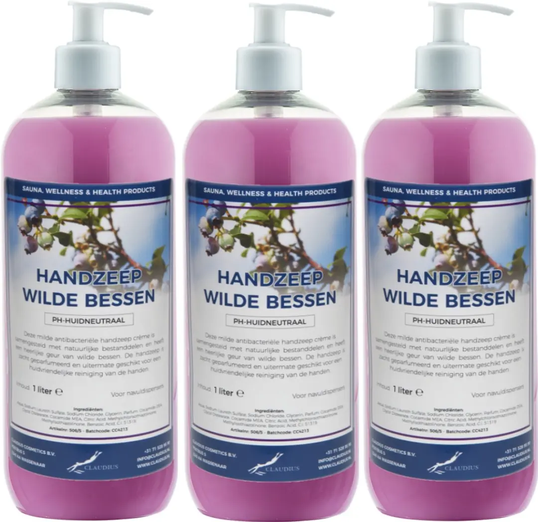 Splashbox Cosmetics Wilde Bessen Handzeep 1L - 3 Stuks