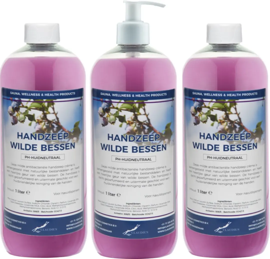 Splashbox Cosmetics Wilde Bessen Handzeep 1L - 3 Stuks