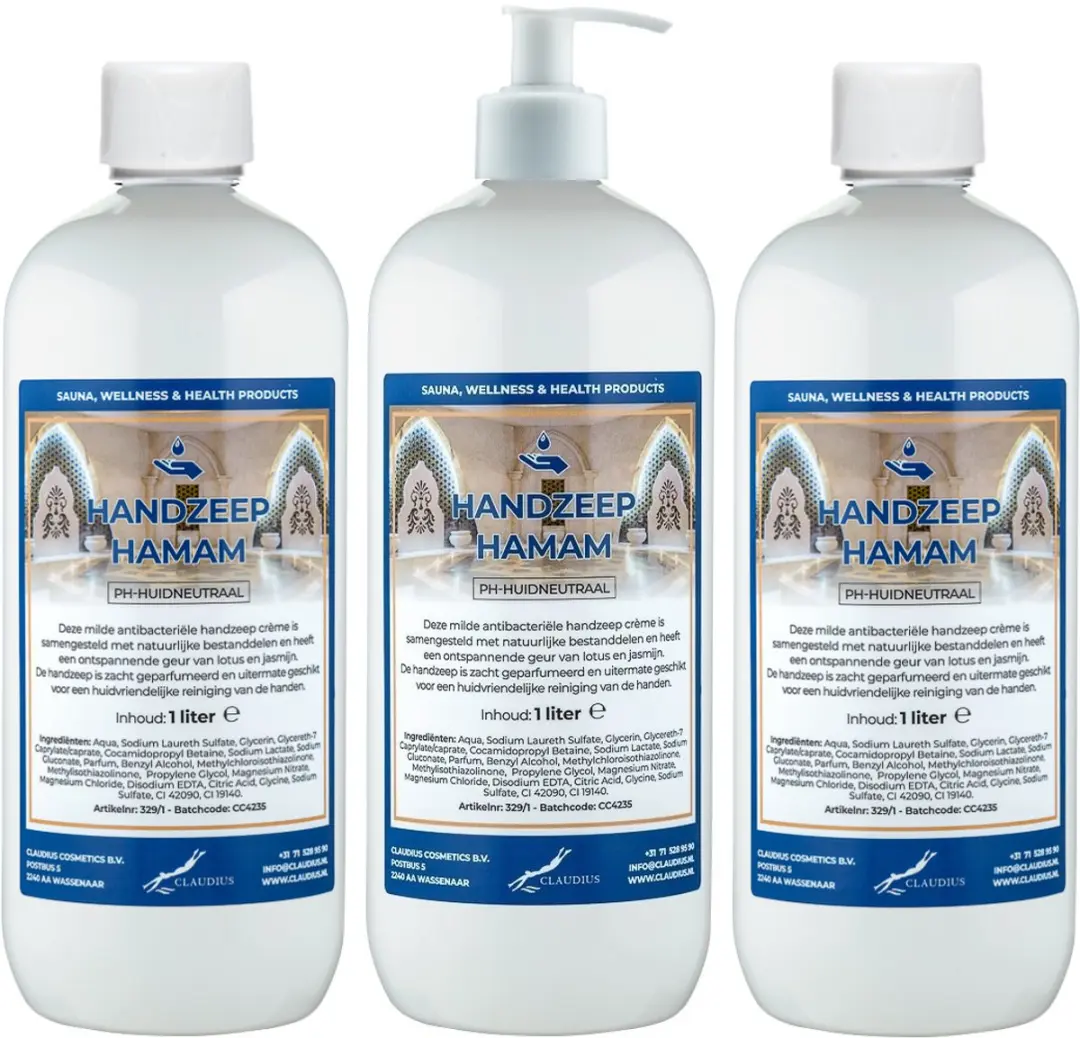 Splashbox Cosmetics Handzeep Hamam 1L - Set van 3