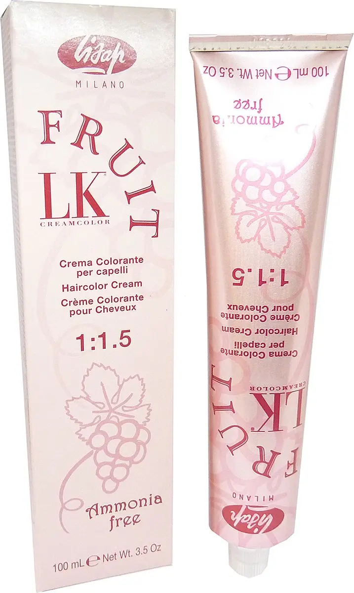 Lisap LK Fruit Cream 04/80 Violet Auburn Permanent Haarkleur 100ml