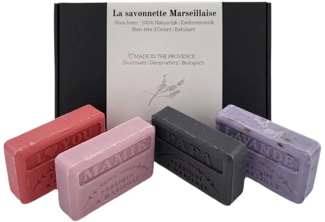 Savon de Marseille Mamie Papa I Love You Lavendel Scrub Set
