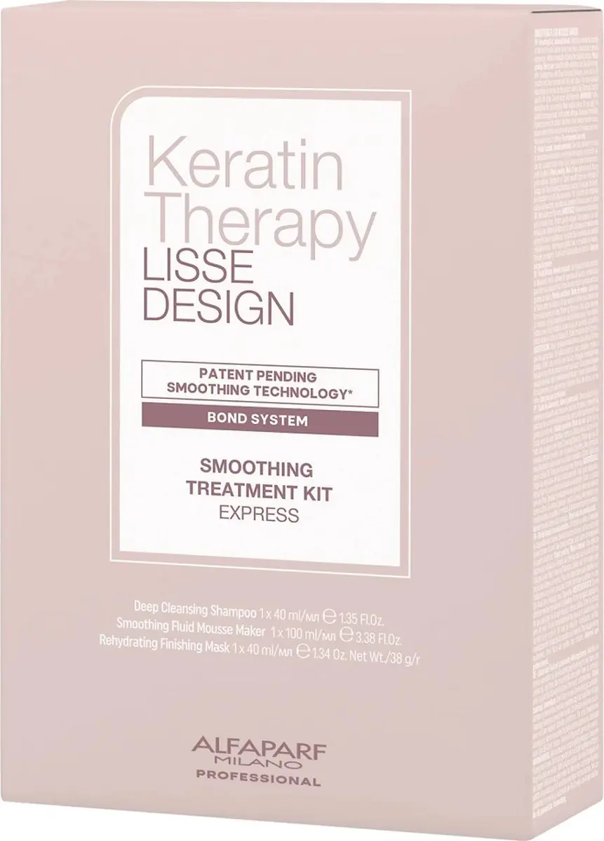 ALFAPARF Lisse Design Beauty Kit - 100ml Keratine + 2x40ml