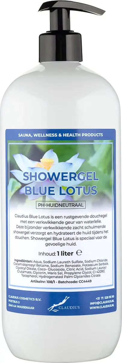 Splashbox Cosmetics Claudius Douchegel Blue Lotus 1L