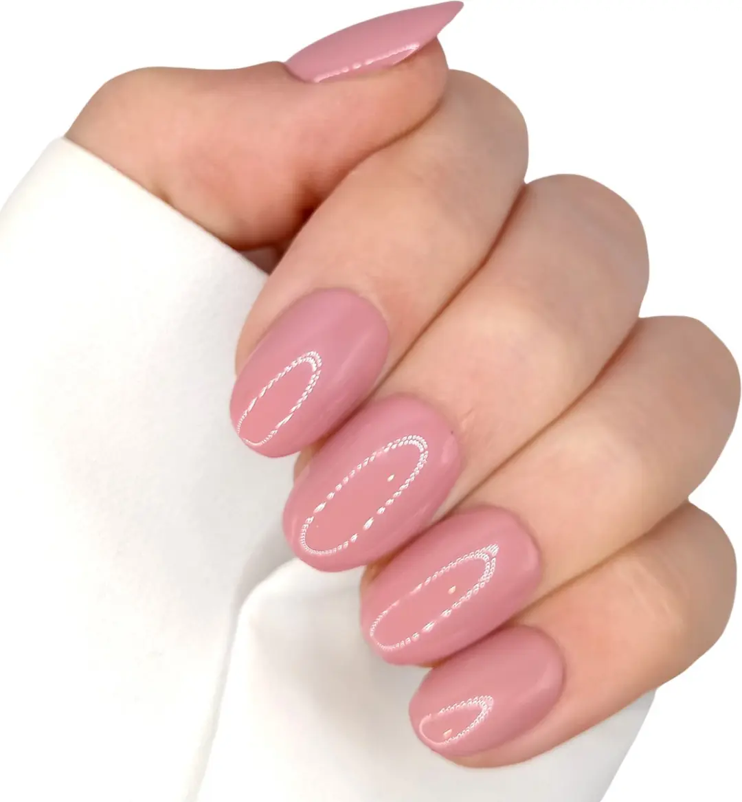 SD Press on Nails B-46 Plaknagels - Nude XS Almond - 20 Stuks