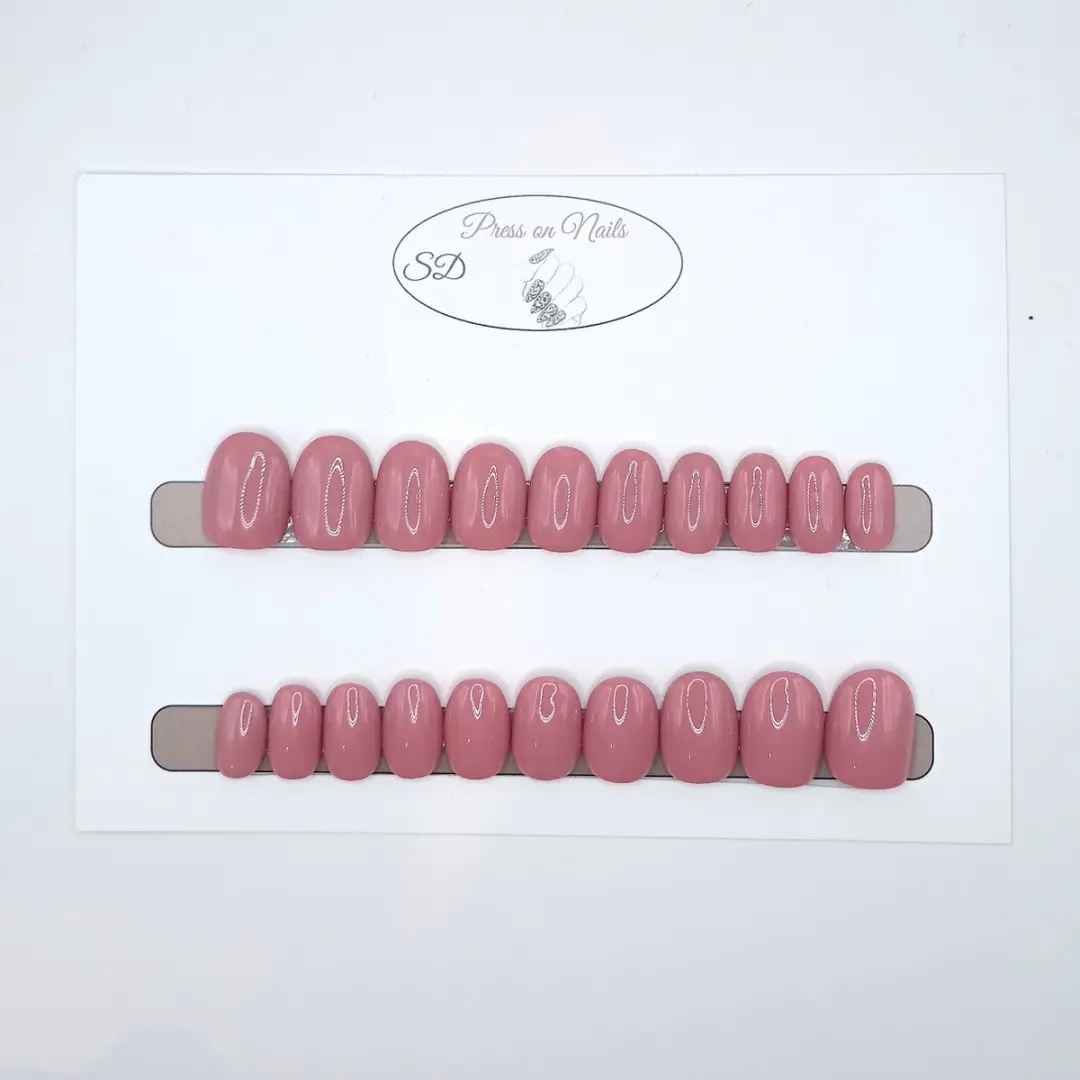 SD Press on Nails B-46 Plaknagels - Nude XS Almond - 20 Stuks