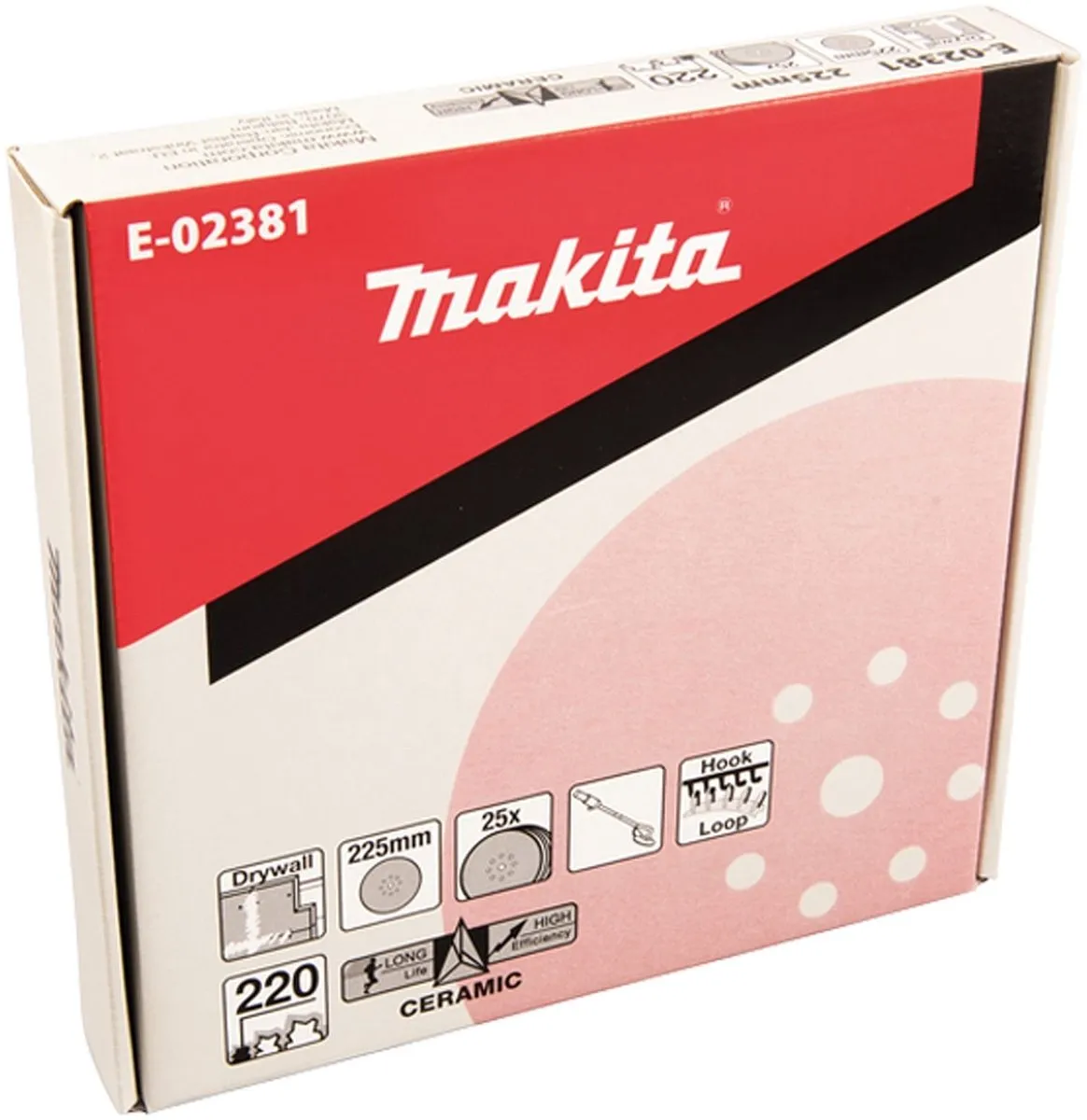 Makita 225mm Schuurpapier Klittenband 25x - K220