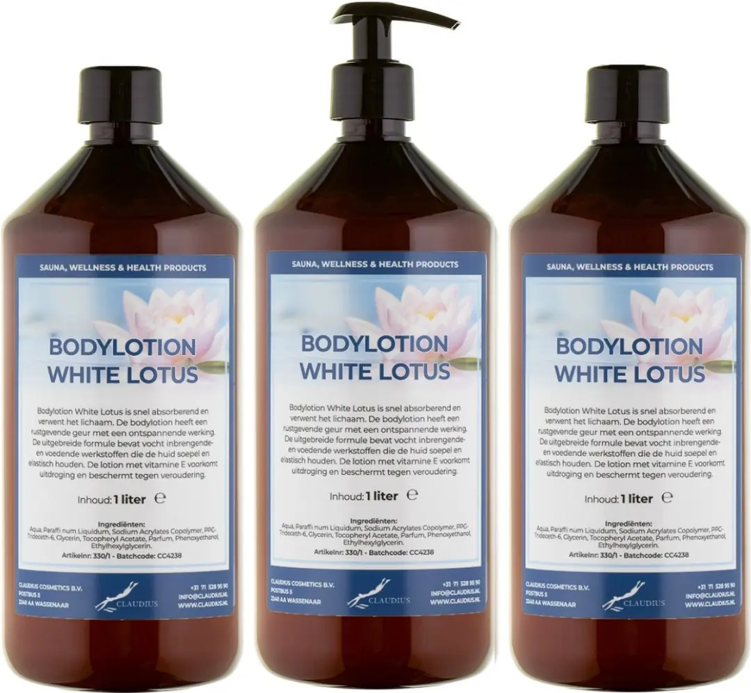 Splashbox Cosmetics White Lotus Bodylotion 3L - 3 Stuks