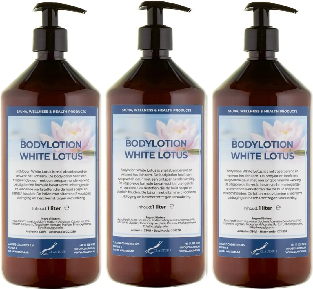 Splashbox Cosmetics White Lotus Bodylotion 3L - 3 Stuks