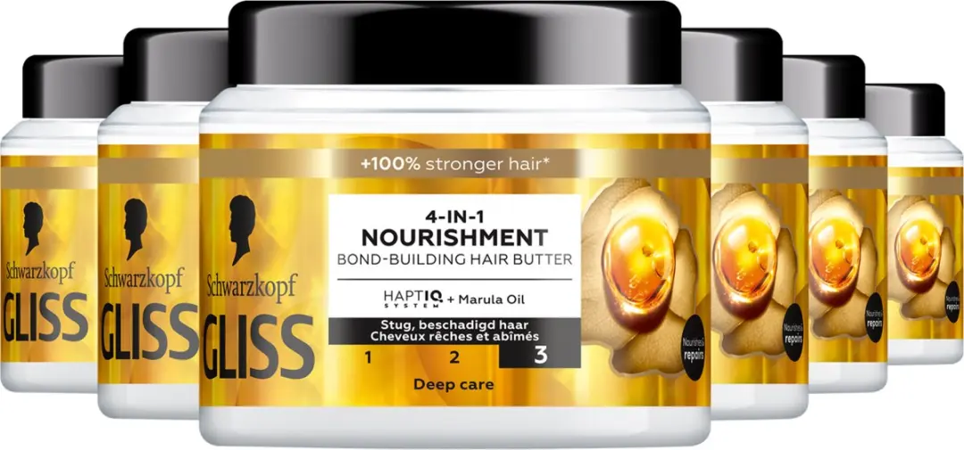 Gliss Oil Nutritive Haarmasker 6x400ml - Droog/Beschadigd Haar