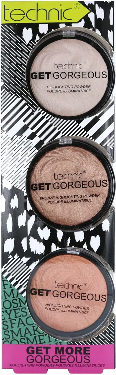 Technic Get Gorgeous Highlighting Powders - 18g Multi