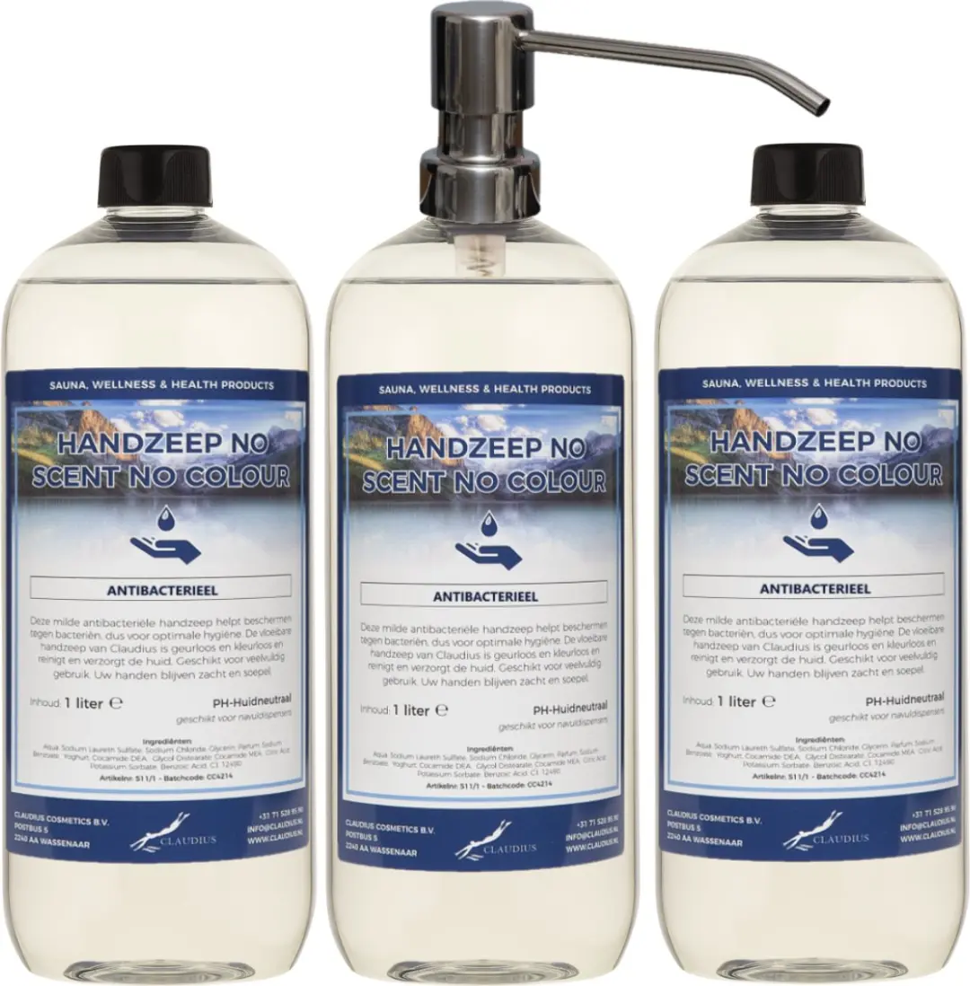 Splashbox Cosmetics Handzeep No Scent No Colour 3x1L