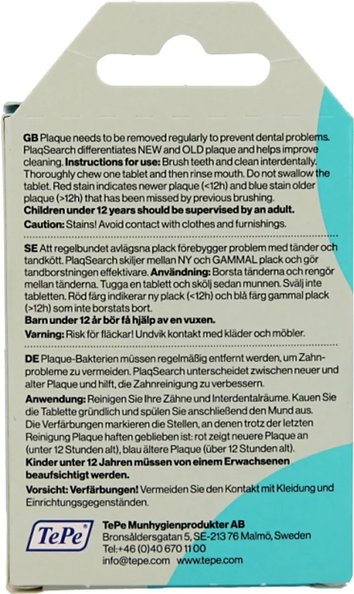 TePe Plaqsearch Tandplakverklikker Tabletten - 10 Stuks