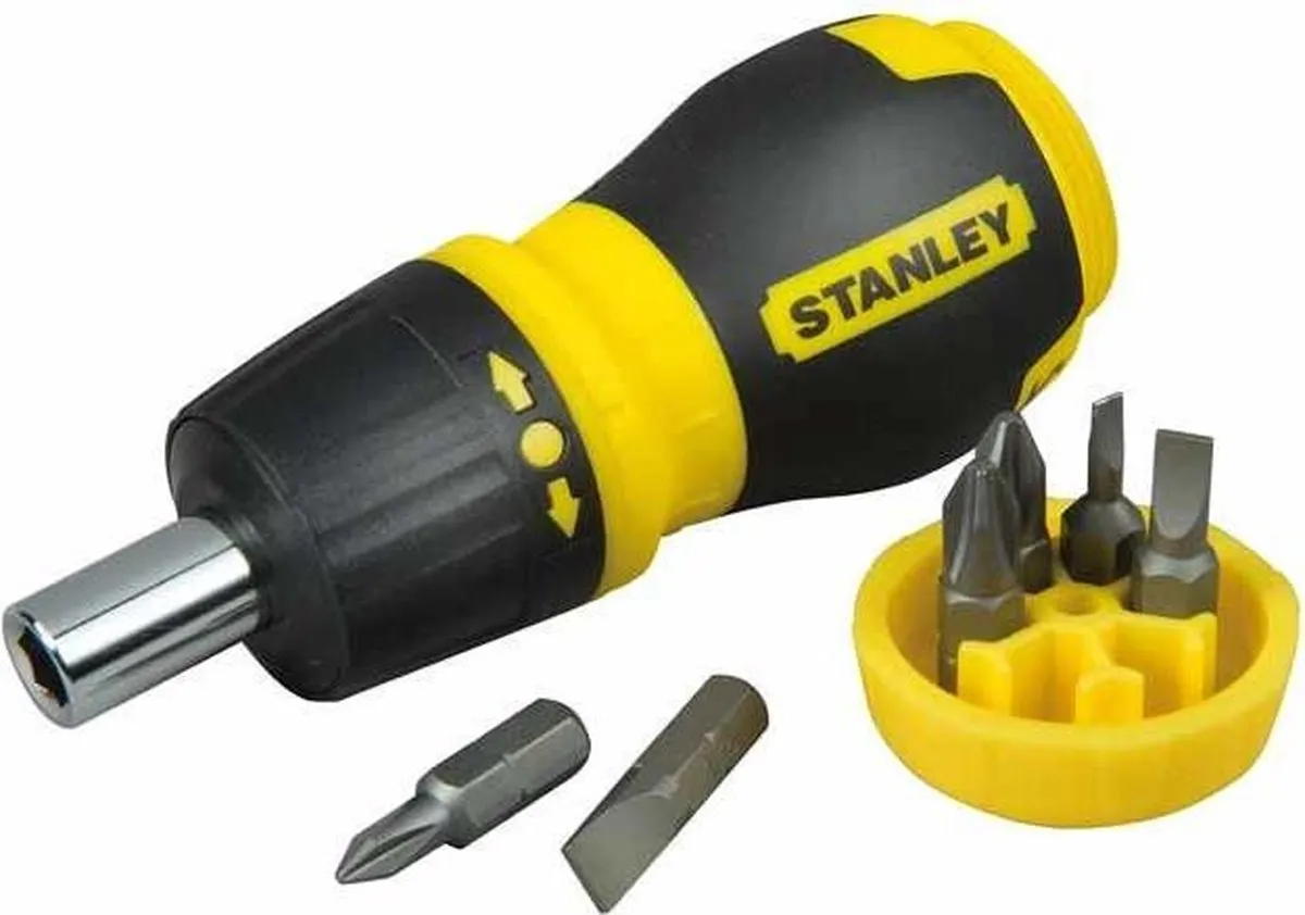 Stanley Multibit Stubby Schroevendraaier met ratel - 1 Stuk