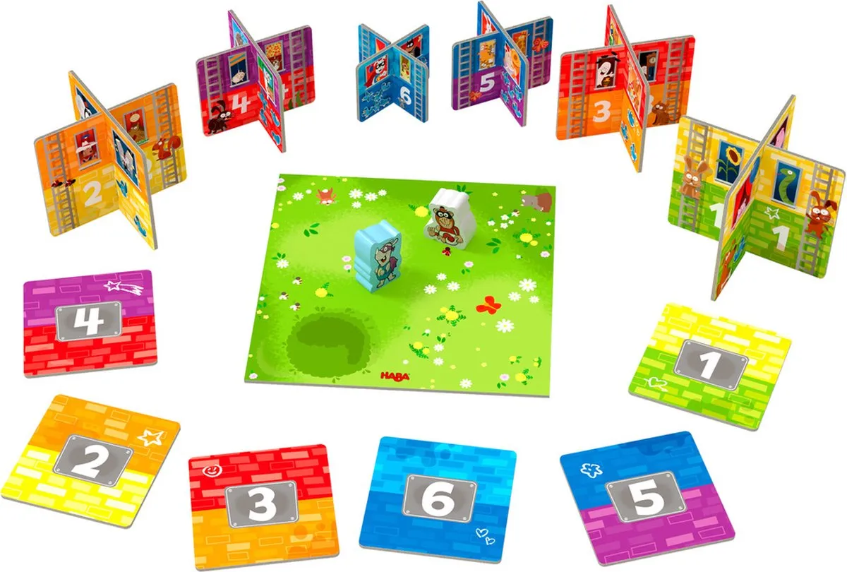 Haba Rhino Hero Junior Kartonnen Bouwspel - 18-delig